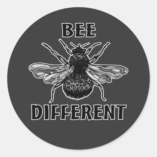 Sticker Rond Bee Different Leopard Bee Inspiration unique étran (Devant)