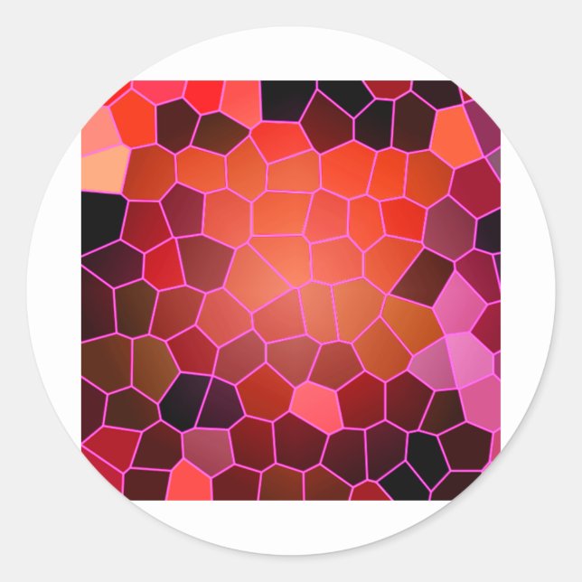 Sticker Rond Bee Hive Rouge (Devant)