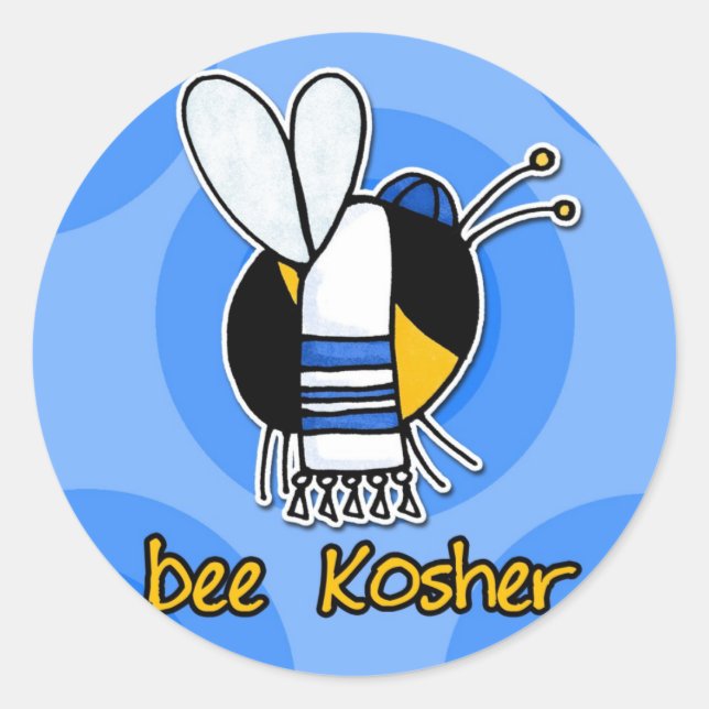 Sticker Rond bee kosher (Devant)
