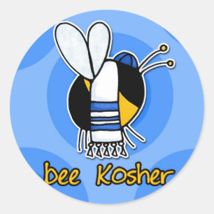 Sticker Rond bee kosher