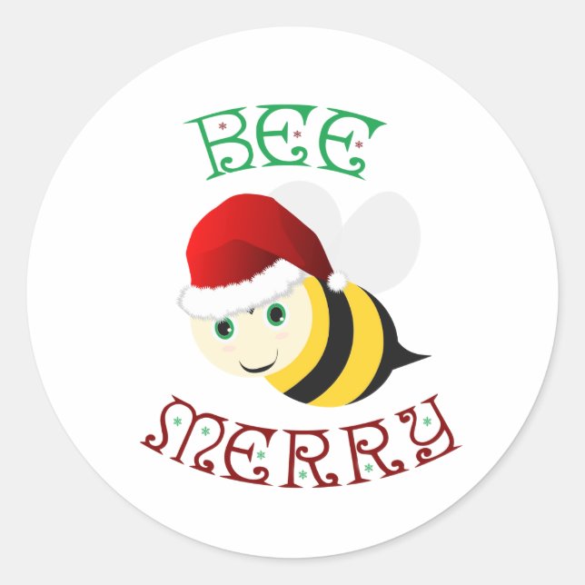 Sticker Rond Bee Merry (Devant)