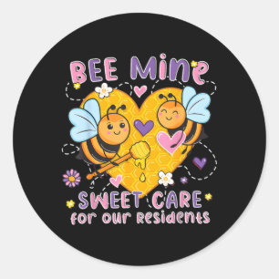 Sticker Rond Bee Sweet Care Soignants Saint-Valentin Maison de