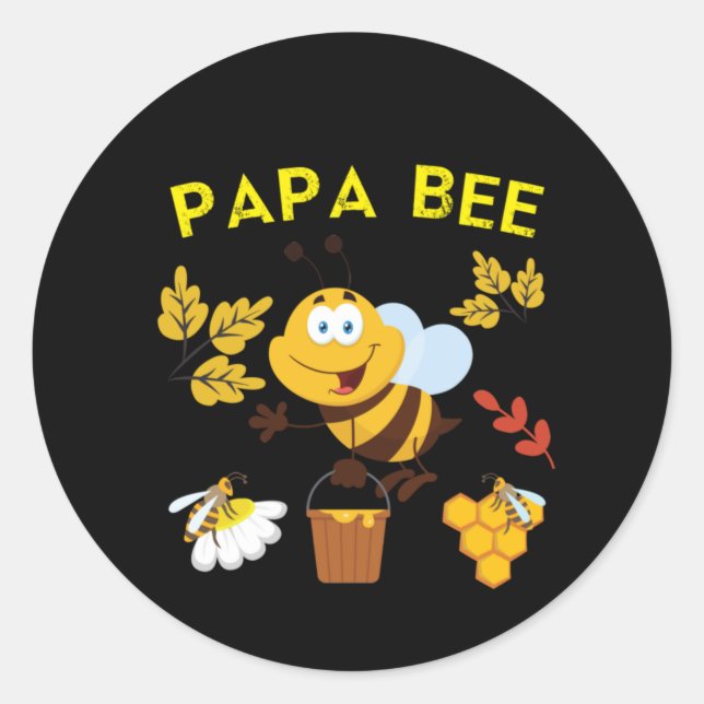 Sticker Rond Beekeeper Art Papa Bee (Devant)