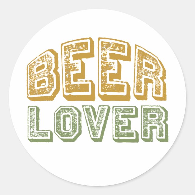 Sticker Rond Beer Lover (Devant)