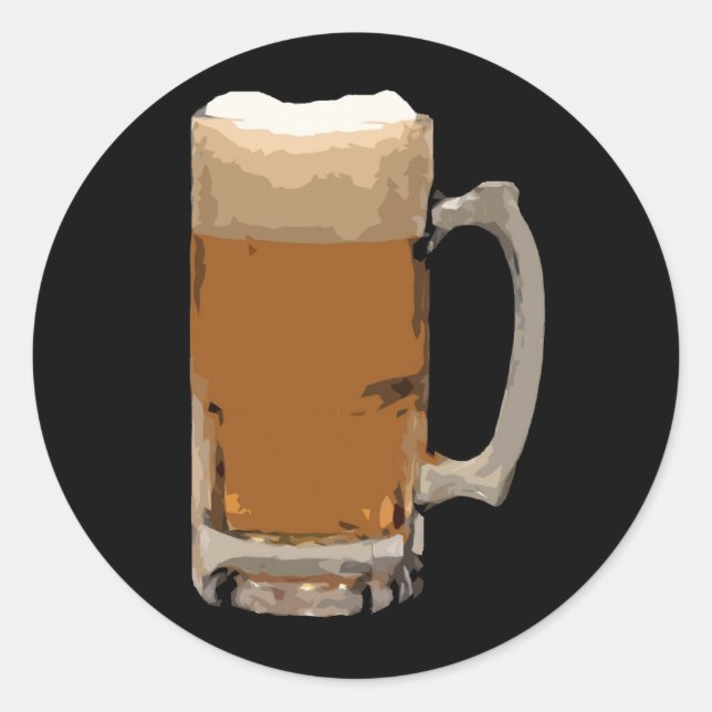 Sticker Rond Beer Mug (Devant)