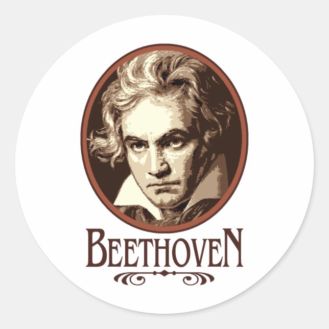 Sticker Rond Beethoven (Devant)