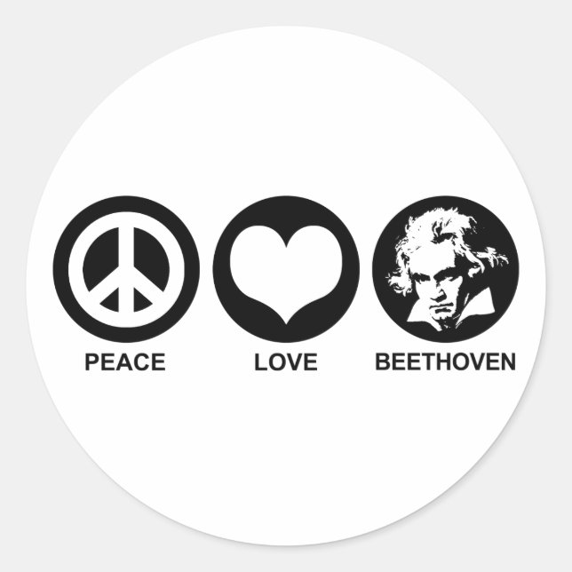 Sticker Rond Beethoven (Devant)