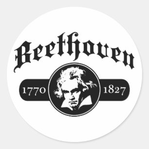 Sticker Rond Beethoven