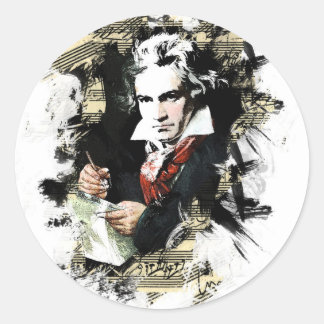 Sticker Rond Beethoven