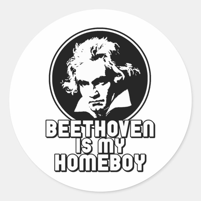 Sticker Rond Beethoven (Devant)