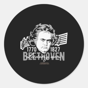 Sticker Rond Beethoven 1770-1827 250e anniversaire de Beethoven