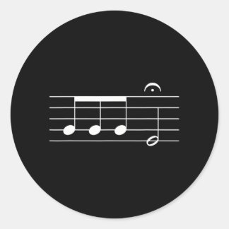 Sticker Rond Beethoven 5thymphony Notes Musique classique