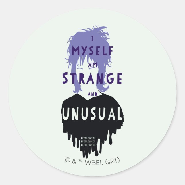 Sticker Rond Beetlejus | Lydia Graphisme "étrange et inhabituel (Devant)