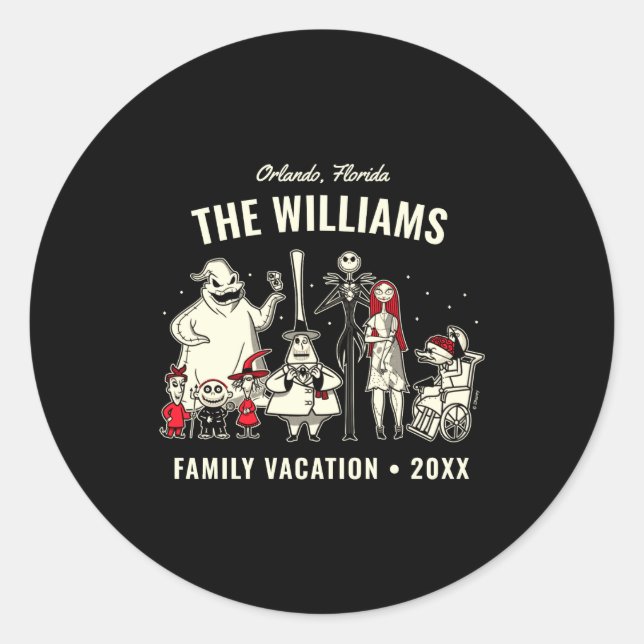Sticker Rond Before Christmas Family Vacation  (Devant)