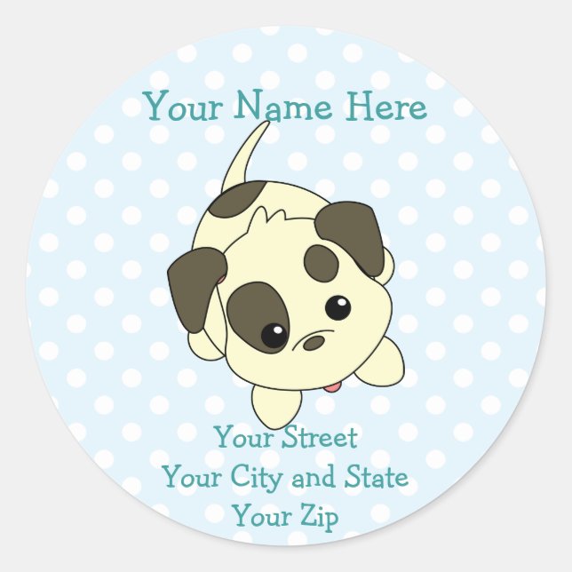 Sticker Rond Begin Puppy (Devant)