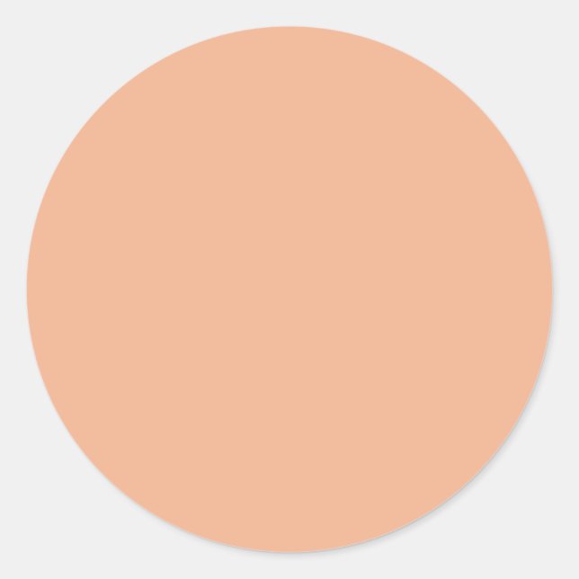Sticker rond Beige Peach Classic Rosy (Devant)