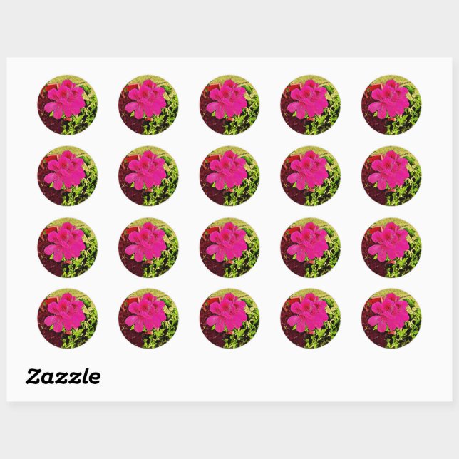 Sticker Rond Being happy is your choice blooming flower (Feuille)
