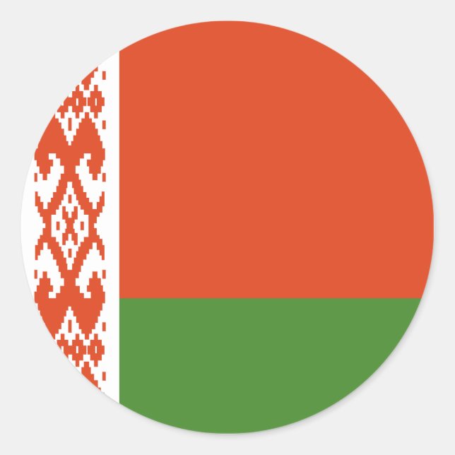 Sticker Rond Belarus Flag Total Coverage  (Devant)