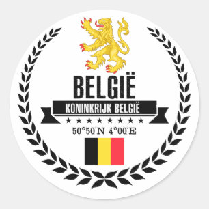 Sticker Rond Belgique