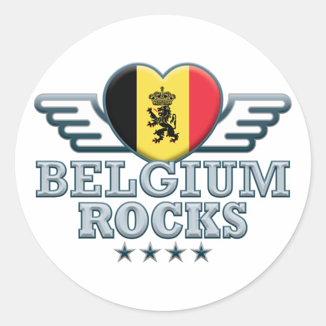 Sticker Rond Belgique Rocks v2 (Devant)