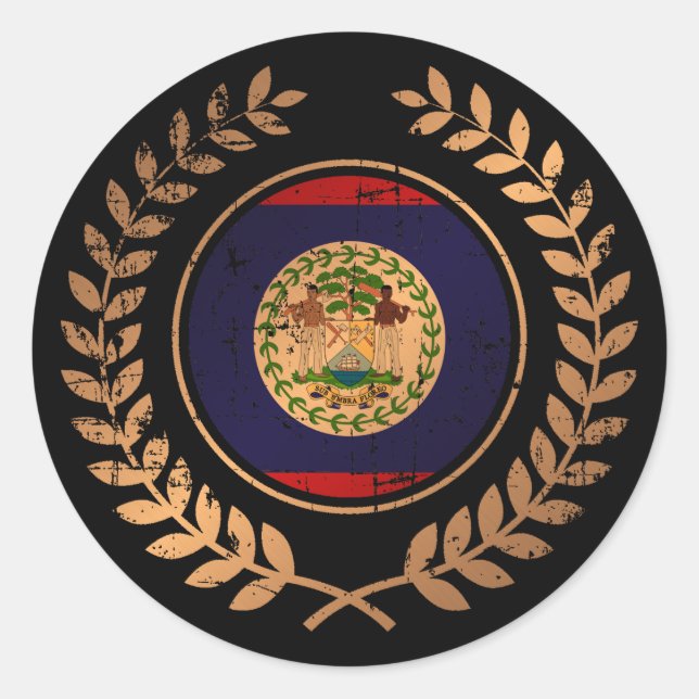 Sticker Rond Belize (Devant)