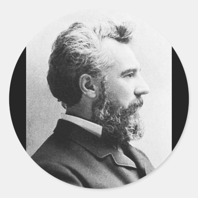 Sticker Rond Bell ~ Alexander Graham / Inventeur éducateur (Devant)