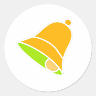 Sticker Rond Bell Gold Left Inv 45 deg Le MUSÉE Zazzle Cadeaux