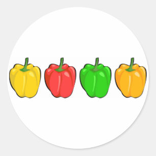 Sticker Rond Bell Peppers