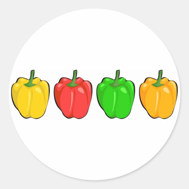 Sticker Rond Bell Peppers (Devant)
