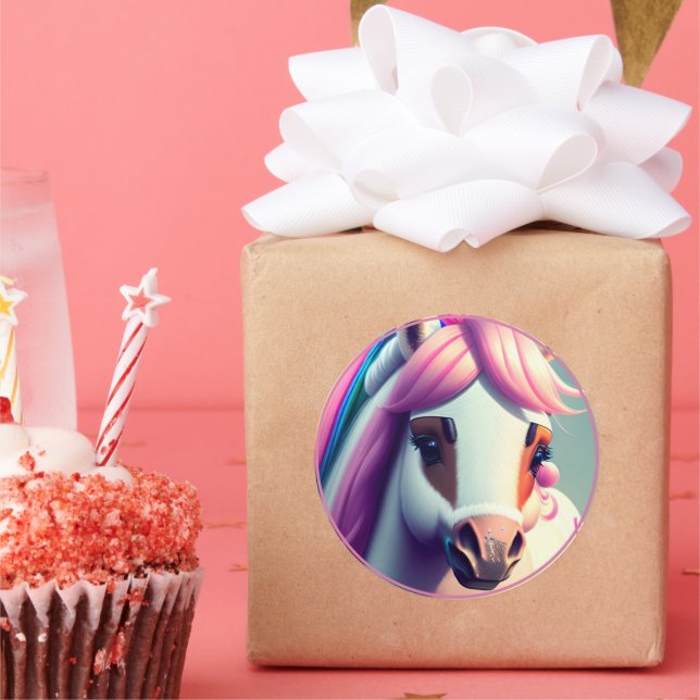 Sticker Rond Belle 3D Spirit Pony 2 (Fête)
