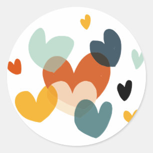 Sticker Rond Belle Amour Carrosserie Dessins Coeur Art Amour Ar