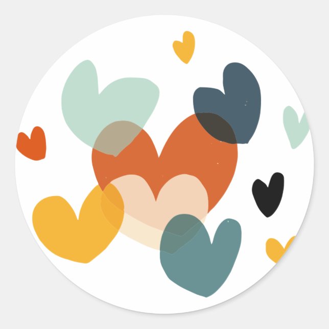 Sticker Rond Belle Amour Carrosserie Dessins Coeur Art Amour Ar (Devant)