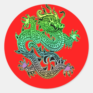Sticker Rond Belle année des dons de dragon