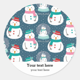 Sticker Rond Belle boule de neige