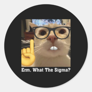 Sticker Rond Belle Chat Mème Clic Art Cute Kitten Erm