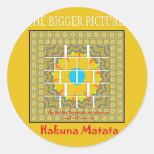 Sticker Rond Belle conception graphique extraordinaire jaune or