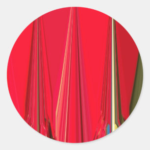 Sticker Rond Belle conception rouge