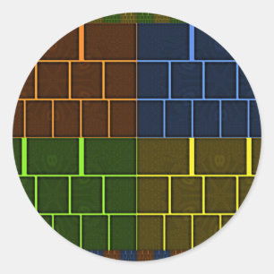 Sticker Rond Belle couleur arc-en-ciel Extraordinaire conceptio