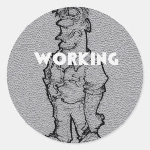 Sticker Rond Belle croquis au crayon Extraordinaire : Heures su