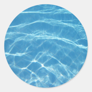 Sticker Rond Belle Eau De Piscine