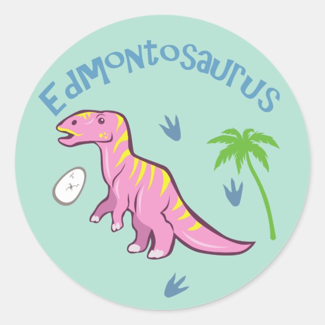 Sticker Rond Belle Edmontosaurus (Devant)