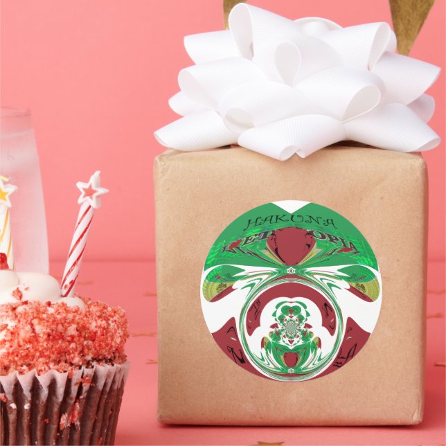 Sticker Rond Belle Ethiopie Belle Hakuna Matata J'aime Hea (Fête)