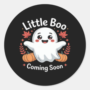 Sticker Rond Belle Faire-part de grossesse Halloween