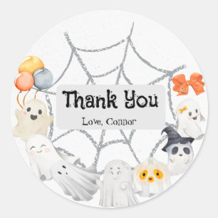 Sticker Rond Belle fête d'anniversaire d'Halloween