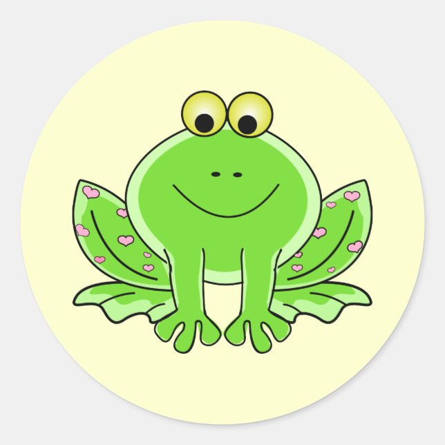 Sticker Rond Belle grenouille (Devant)