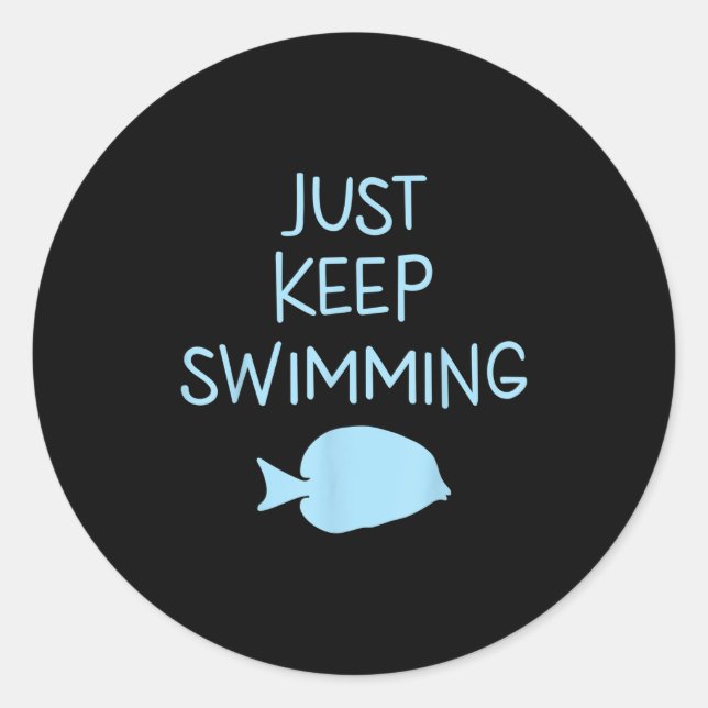 Sticker Rond Belle Juste Garder Baignade Hommes Femmes Ide Grap (Devant)