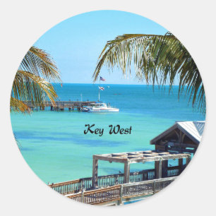 Sticker Rond Belle Key West