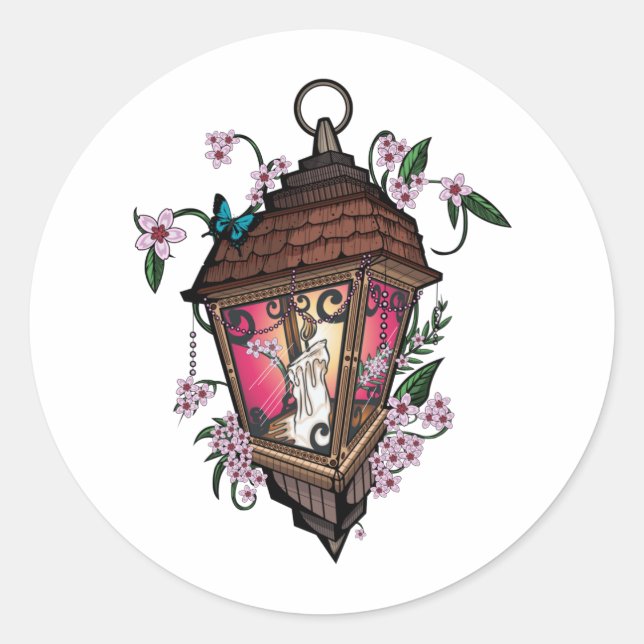 Sticker Rond Belle Lanterne   (Devant)
