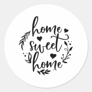 Sticker Rond Belle maison Conception maison Sweet Home