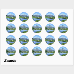 Sticker Rond Belle Norvège, 